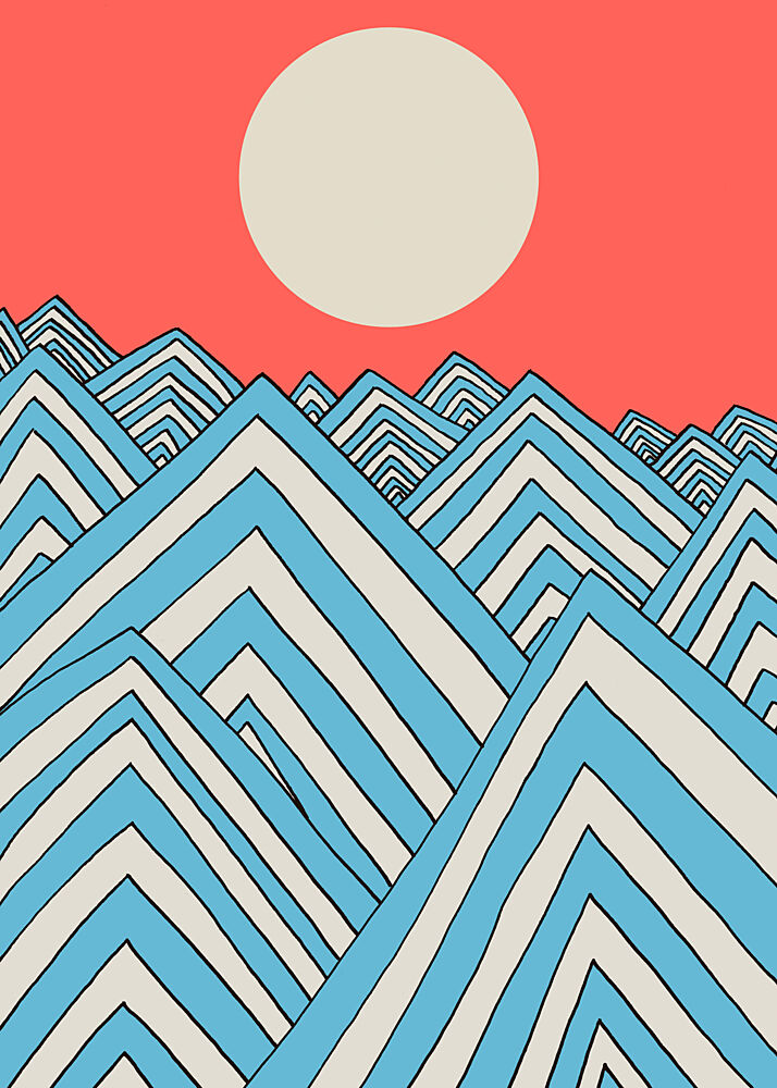 Abstract Mountain Sunrise art print by Stephen Wade for $57.95 CAD