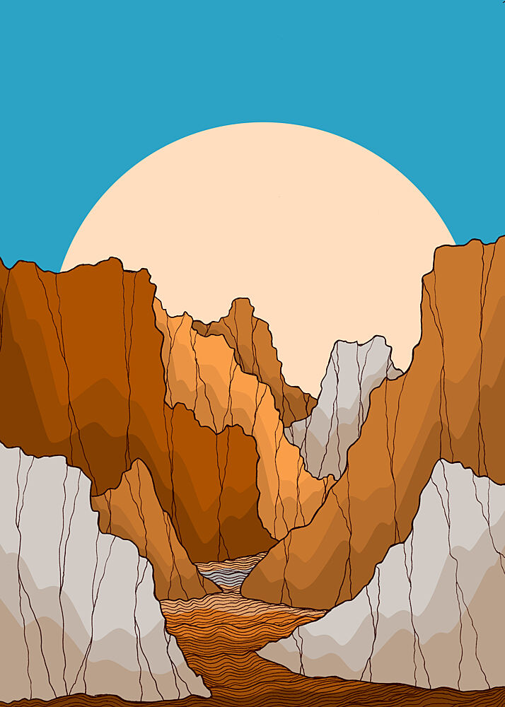 Desert Canyon Sun art print by Stephen Wade for $57.95 CAD