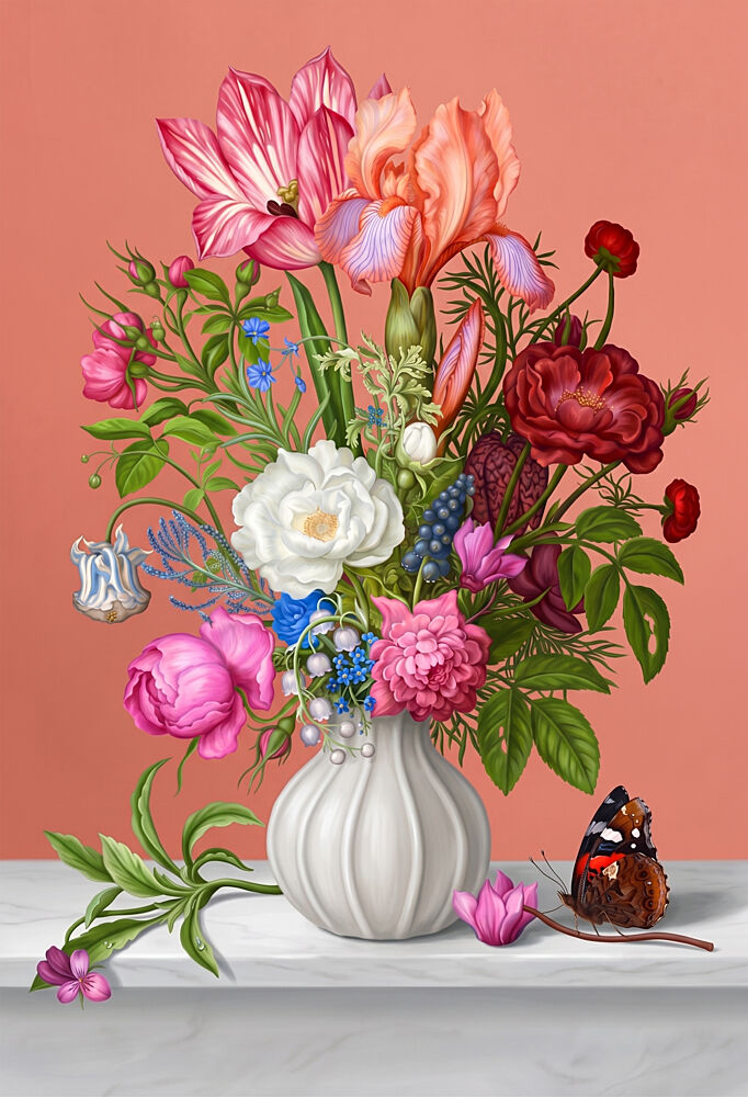 Vibrant Floral Still Life art print by Marja van den Hurk for $57.95 CAD