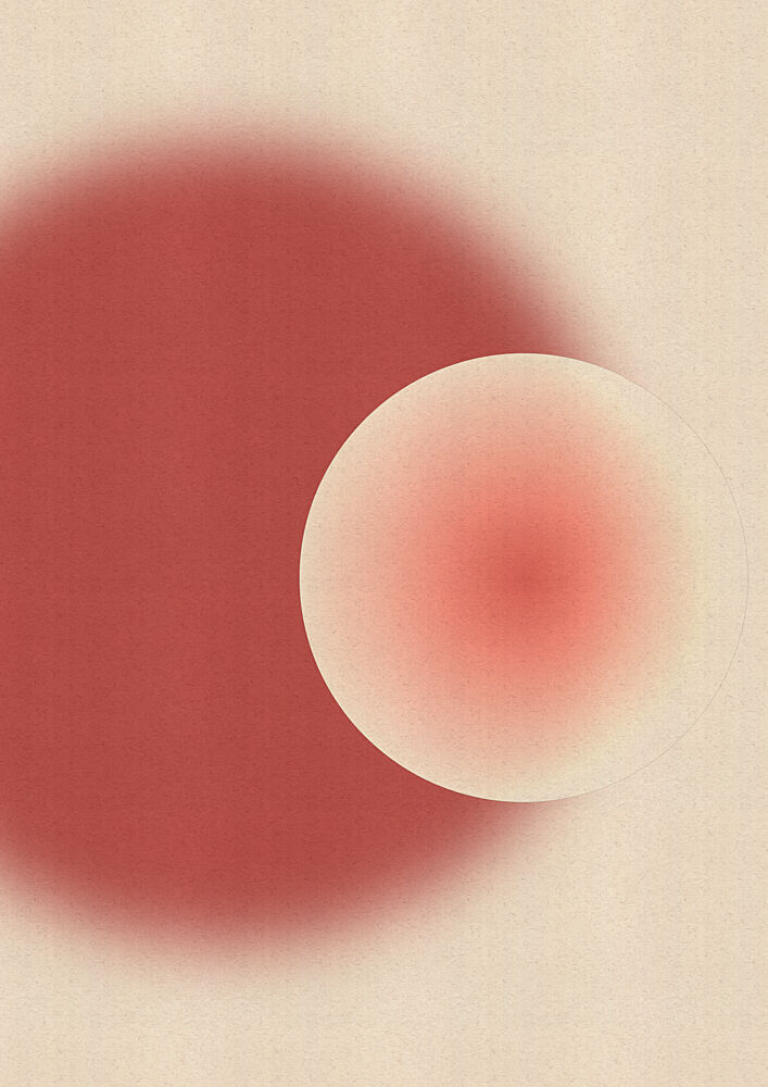 Warm Gradient Circles art print by Nicholas for $57.95 CAD