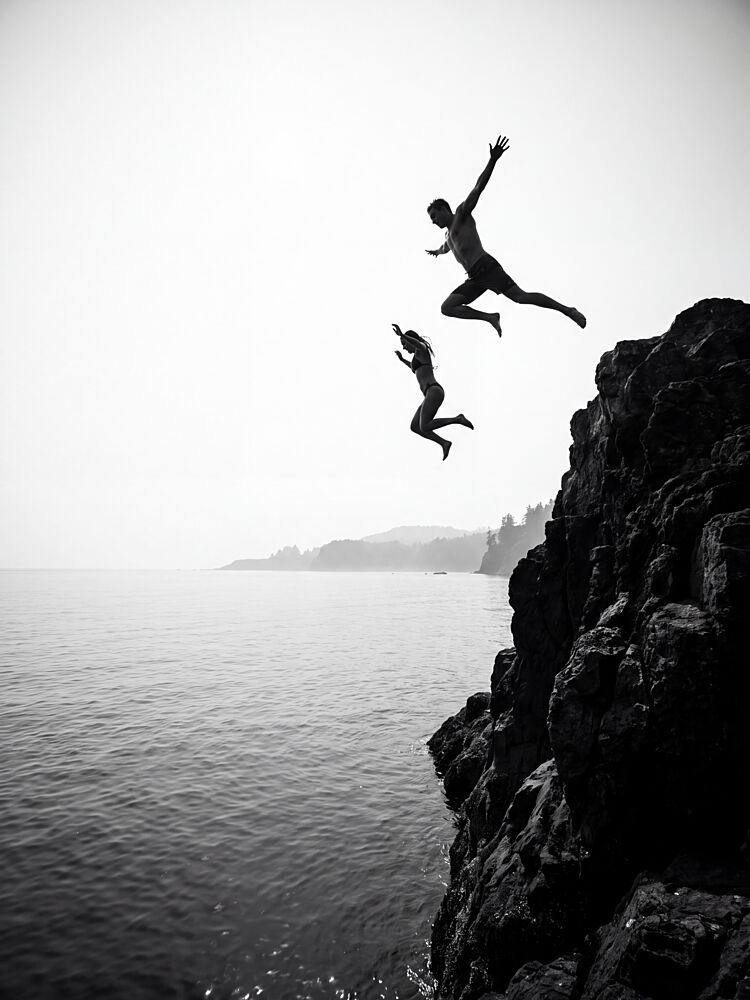 Ocean Cliff Jumpers art print by Andreas Magnusson for $57.95 CAD