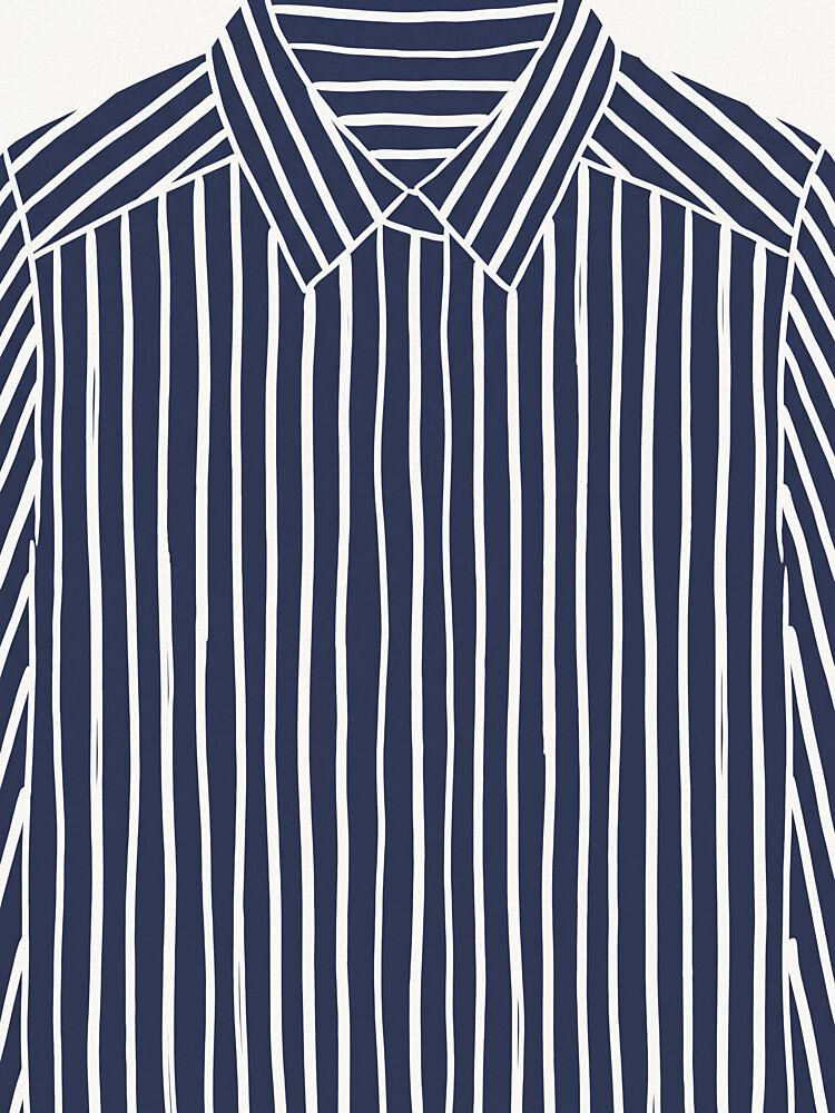 Navy Striped Shirt art print by Andreas Magnusson for $57.95 CAD