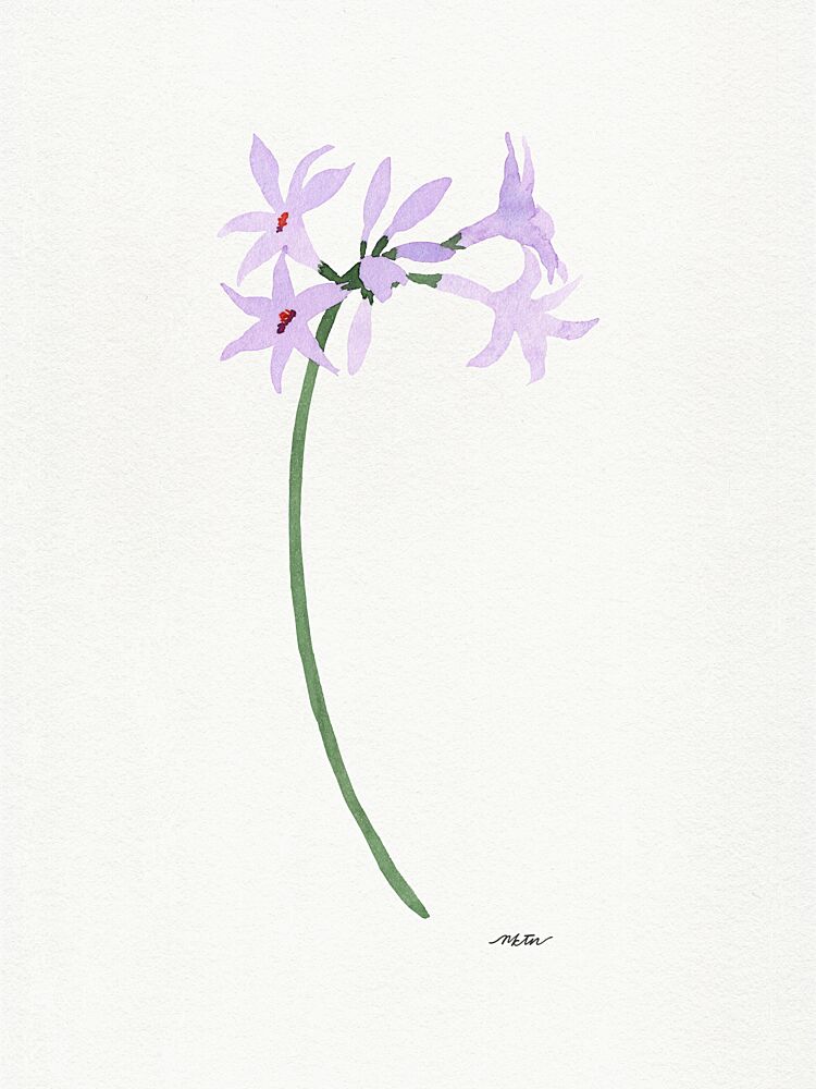 Watercolor Purple Bloom art print by Nktn for $57.95 CAD