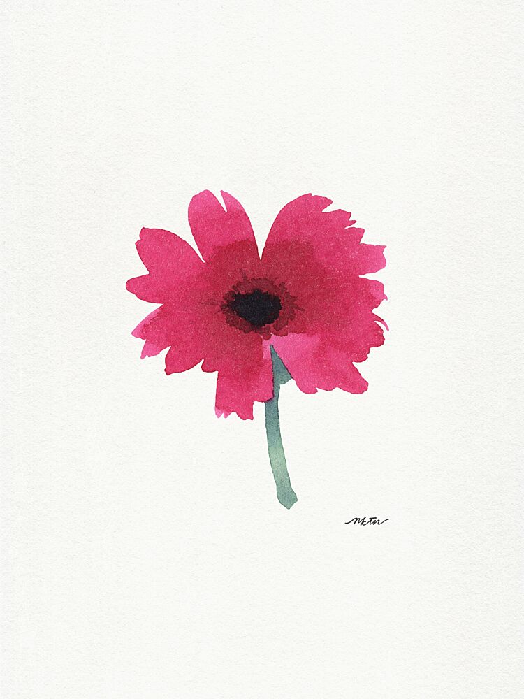 Pink Watercolor Bloom art print by Nktn for $57.95 CAD