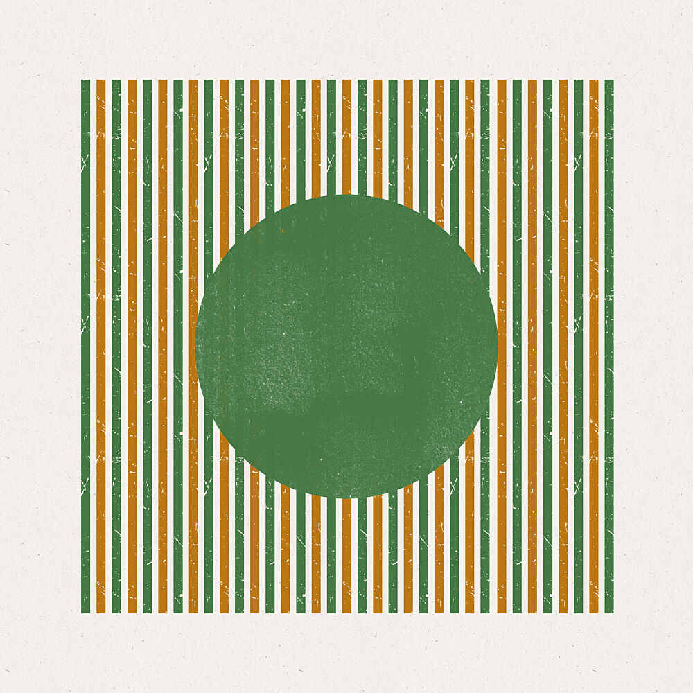 Green Circle Stripes art print by The Miuus Studio for $57.95 CAD
