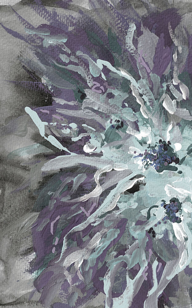 Purple Teal Floral Abstract art print by Lori Ann Folz for $57.95 CAD
