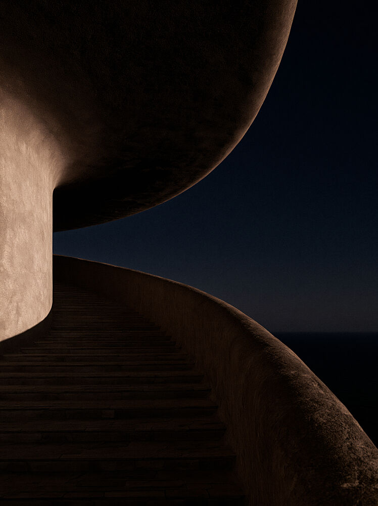 Dark Concrete Curves art print by Minorstep for $57.95 CAD
