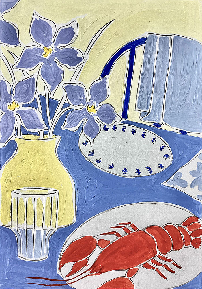 Lobster Dinner Table art print by Rushati Chowdhury for $57.95 CAD