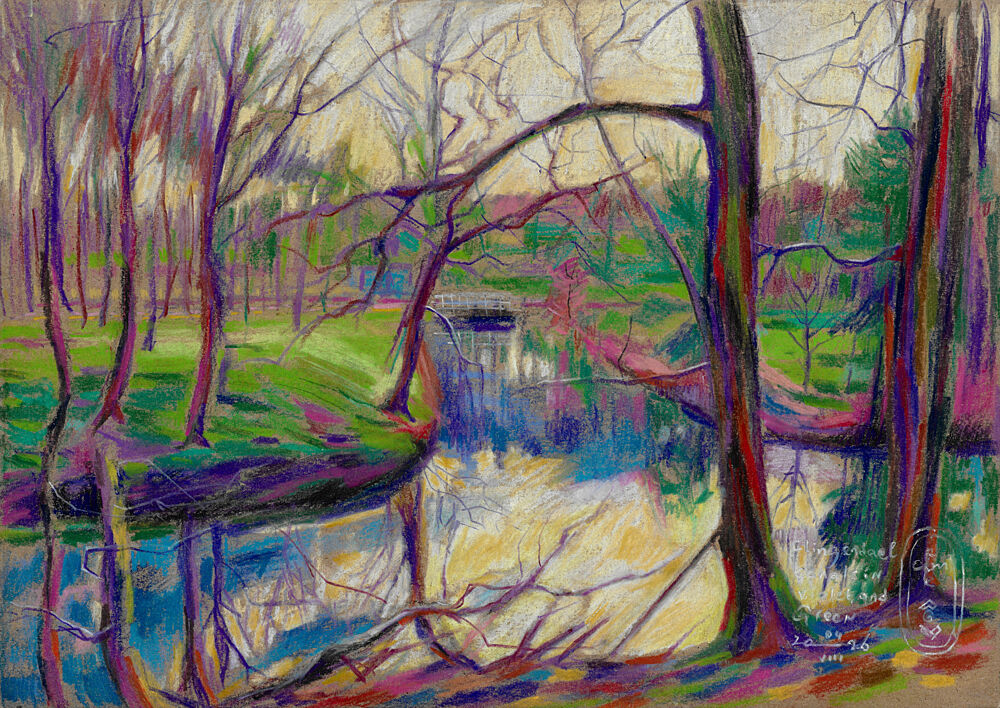 Colorful River Reflection art print by Corne Akkers for $57.95 CAD