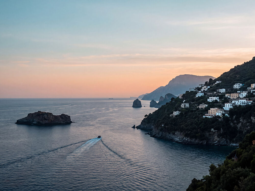 Amalfi Coast Sunset View art print by Andreas Magnusson for $57.95 CAD