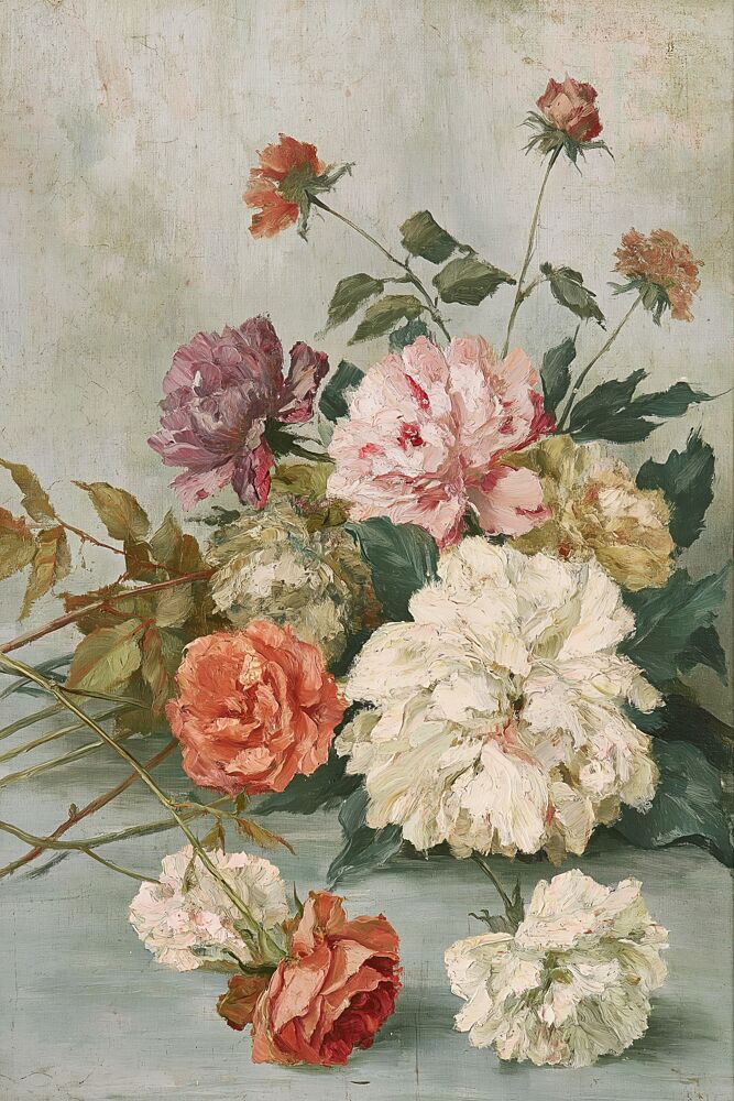 Pink Peonies and Roses art print by Melloi Art Prints for $57.95 CAD
