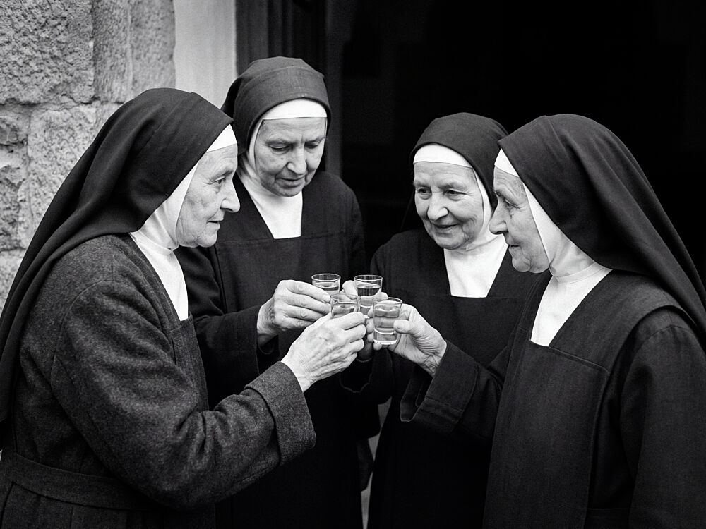 Joyful Nuns Toasting art print by Andreas Magnusson for $57.95 CAD