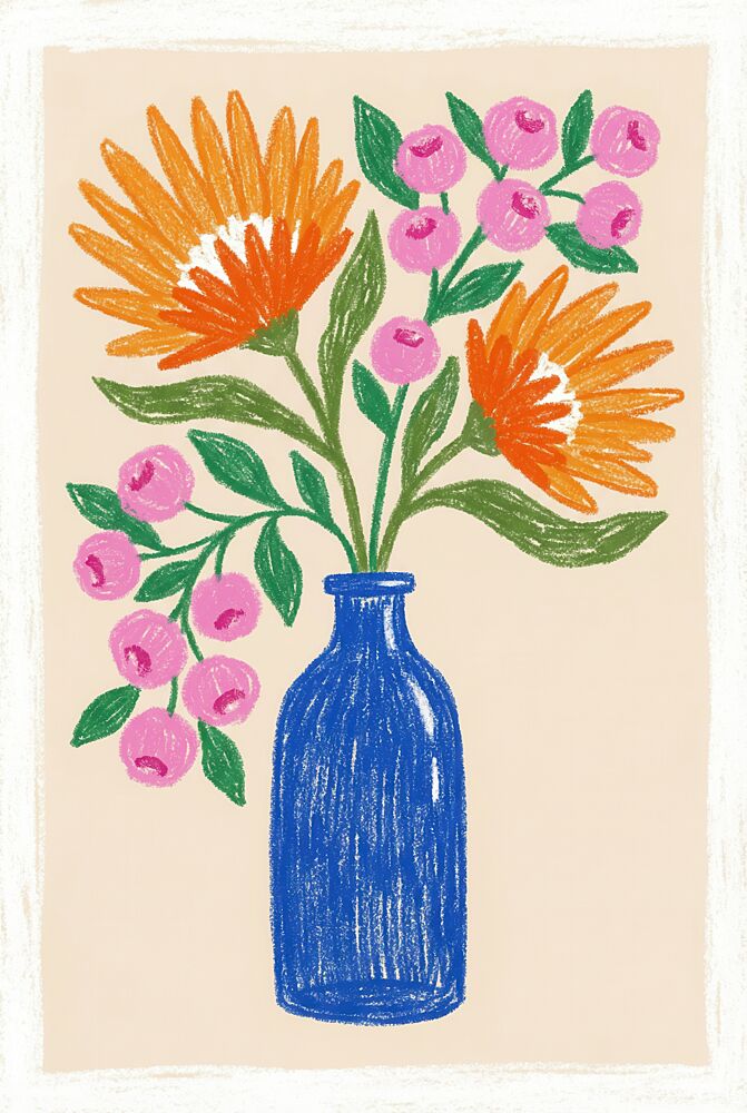 Colorful Floral Bouquet art print by Melloi Art Prints for $57.95 CAD