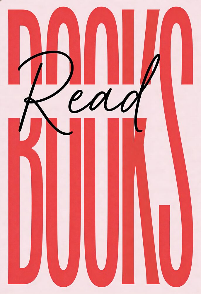 Read Books Modern Graphic art print by Melloi Art Prints for $57.95 CAD