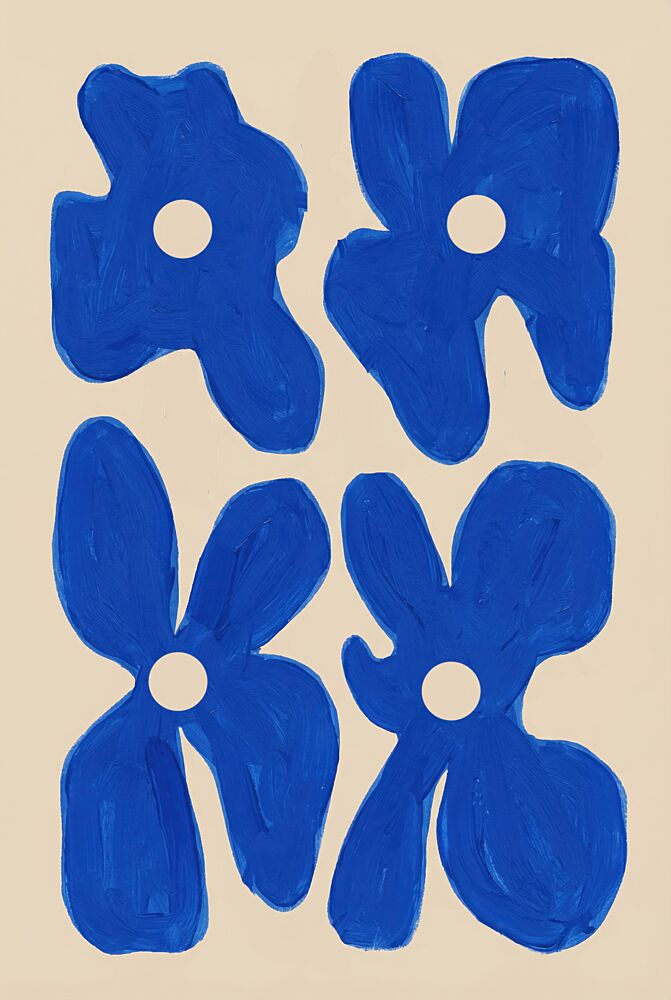 Organic Blue Blooms art print by Melloi Art Prints for $57.95 CAD