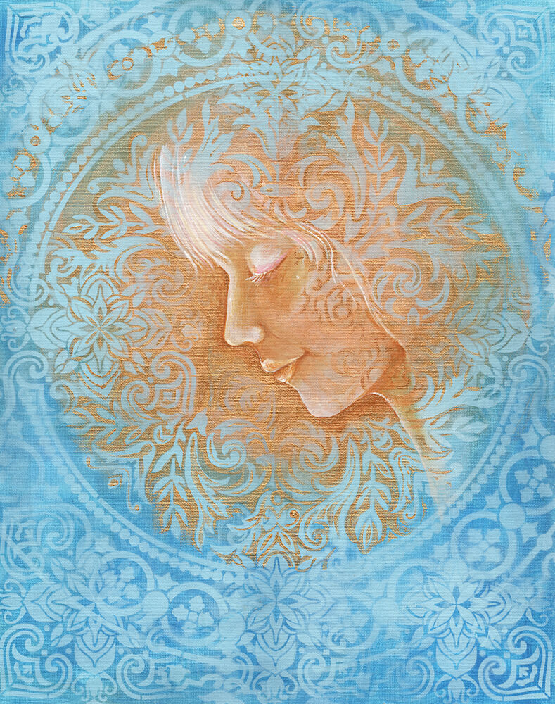 Serene Woman Mandala art print by Regina Martisiene for $57.95 CAD
