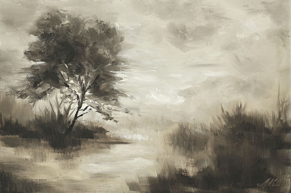 Misty Solitary Tree art print by Marina Kozyr for $57.95 CAD
