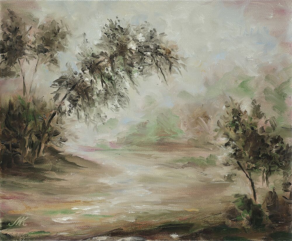 Serene Misty Landscape art print by Marina Kozyr for $57.95 CAD