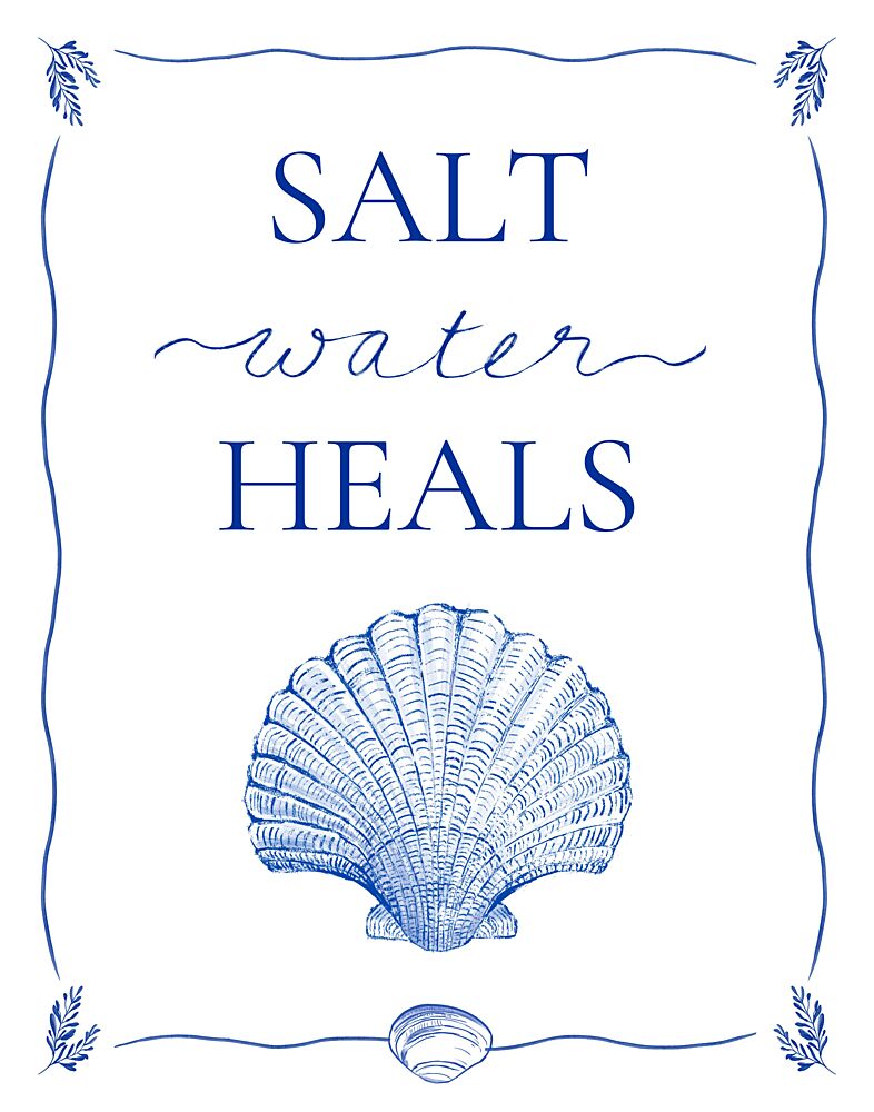 Salt Water Heals Shell art print by Donaugh Austin for $57.95 CAD