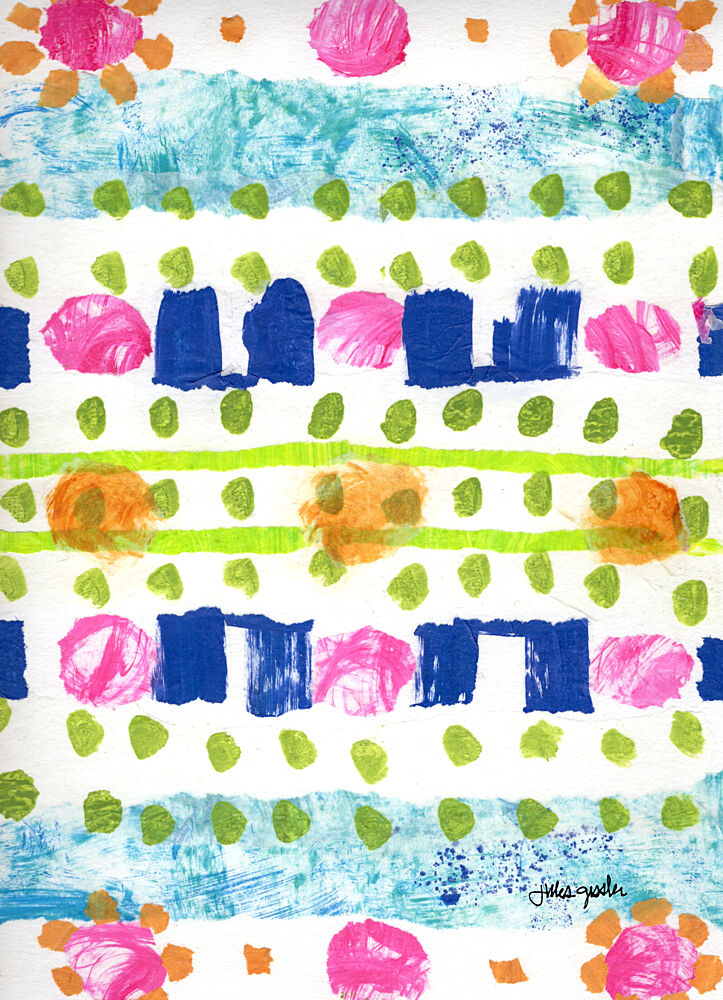 Playful Dala Horse Pattern art print by Jules Gissler for $57.95 CAD