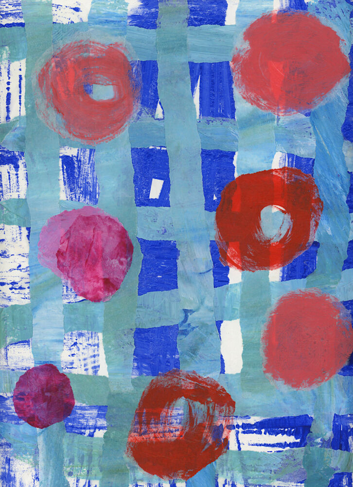 Colorful Abstract Grid art print by Jules Gissler for $57.95 CAD