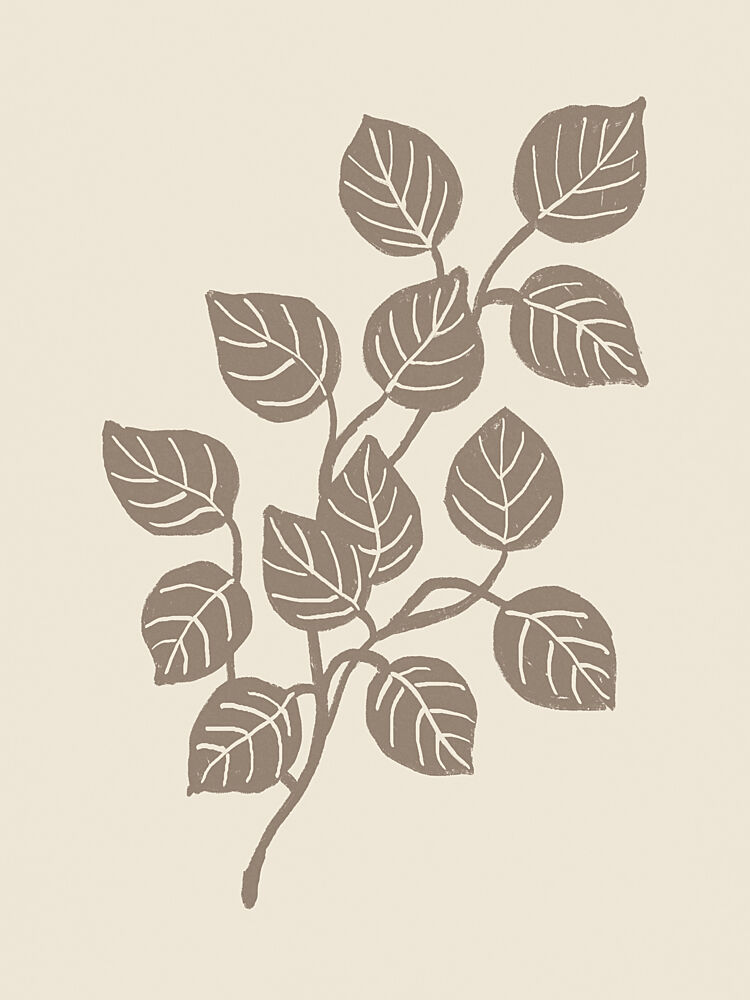 Serene Leaf Branch art print by Krisztina Jung for $57.95 CAD
