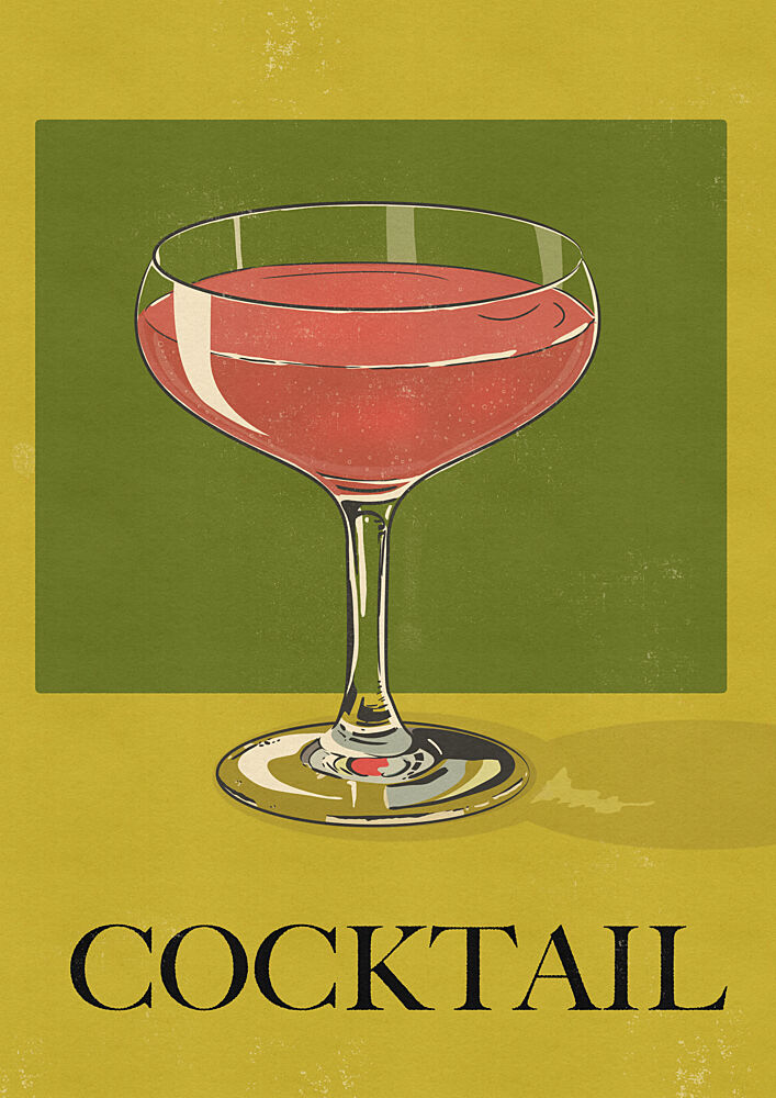 Vintage Cocktail Illustration art print by Nicholas for $57.95 CAD