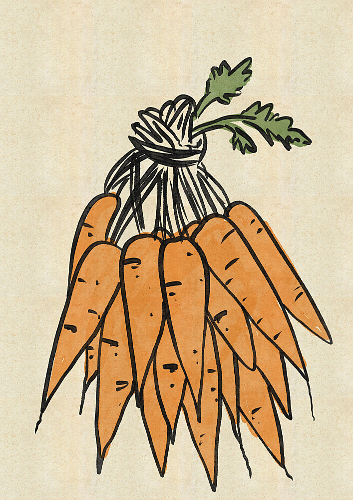 Rustic Carrot Bunch art print by Nicholas for $57.95 CAD