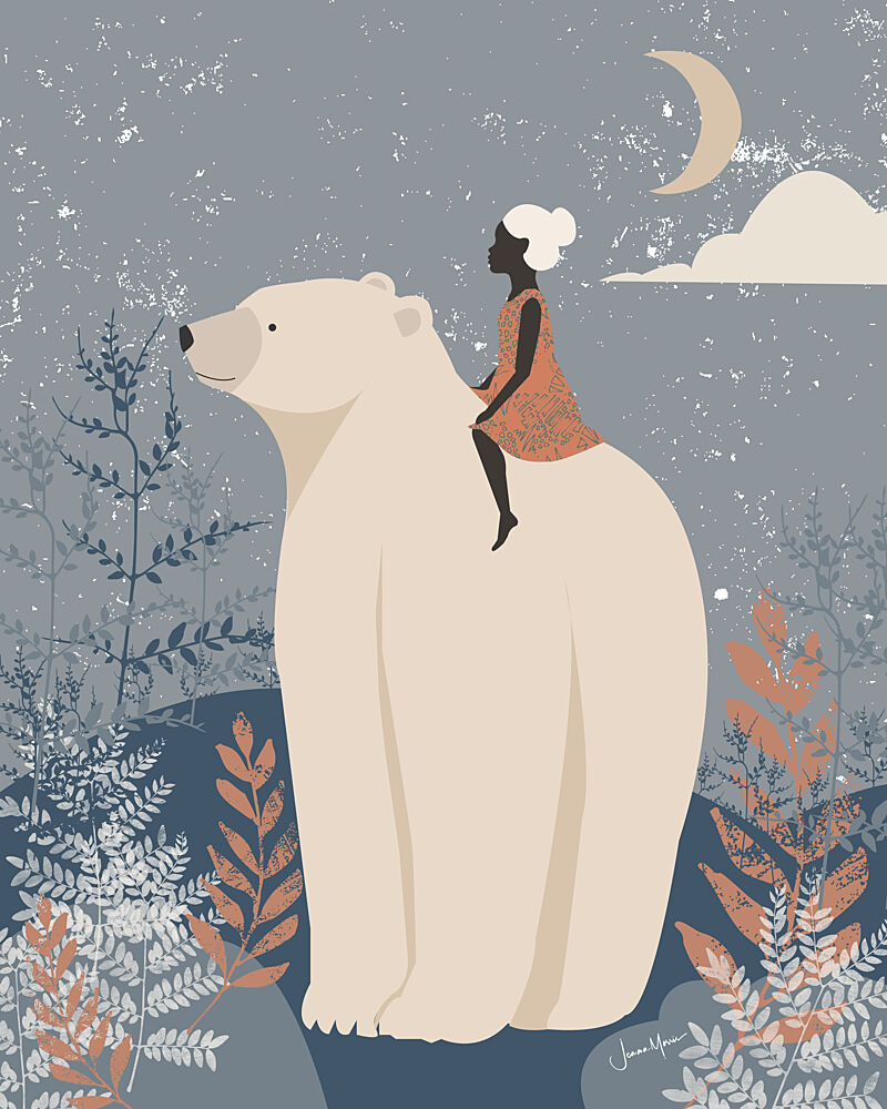 Moonlit Bear Journey art print by Jemma Morris for $57.95 CAD