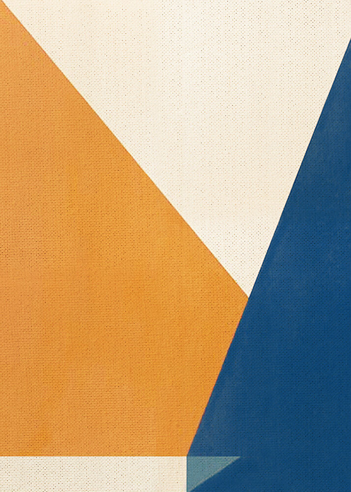 Geometric Blue Orange art print by Fernando Vieira for $57.95 CAD