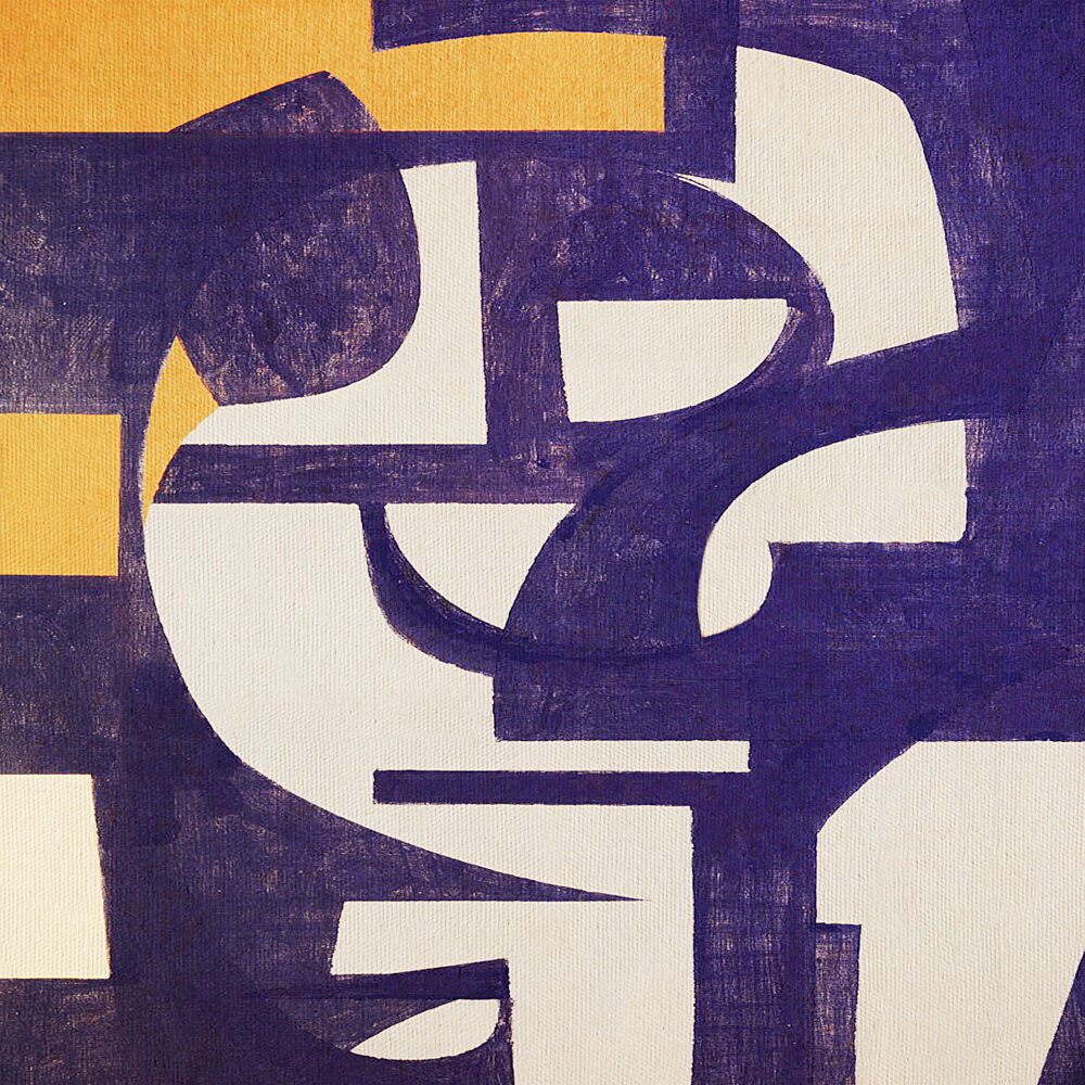 Violet Gold Abstract Shapes art print by Fernando Vieira for $57.95 CAD