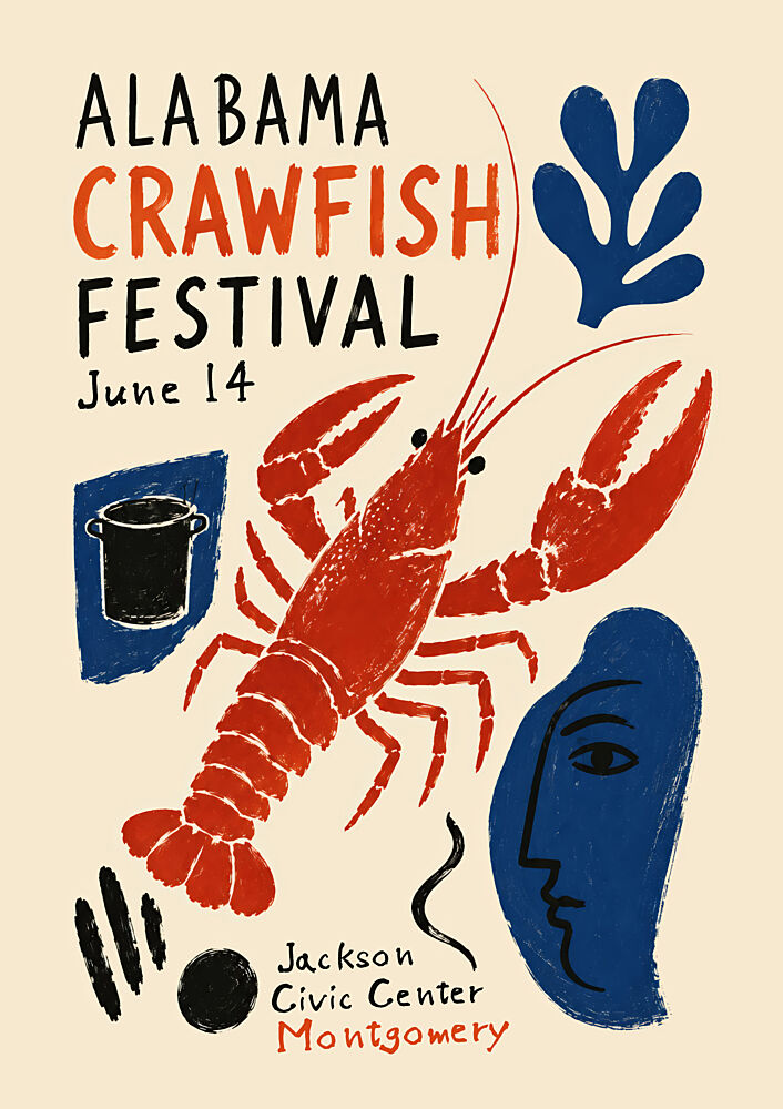 Crawfish Festival Abstract art print by Patryk Krygowski for $57.95 CAD