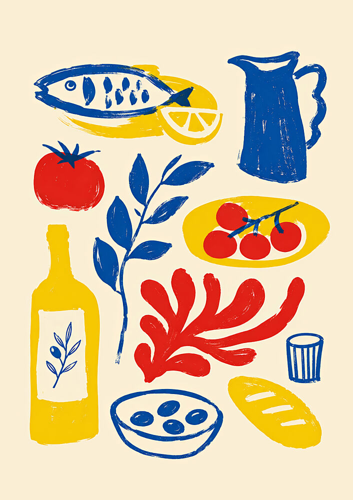 Colorful Mediterranean Spread art print by Patryk Krygowski for $57.95 CAD