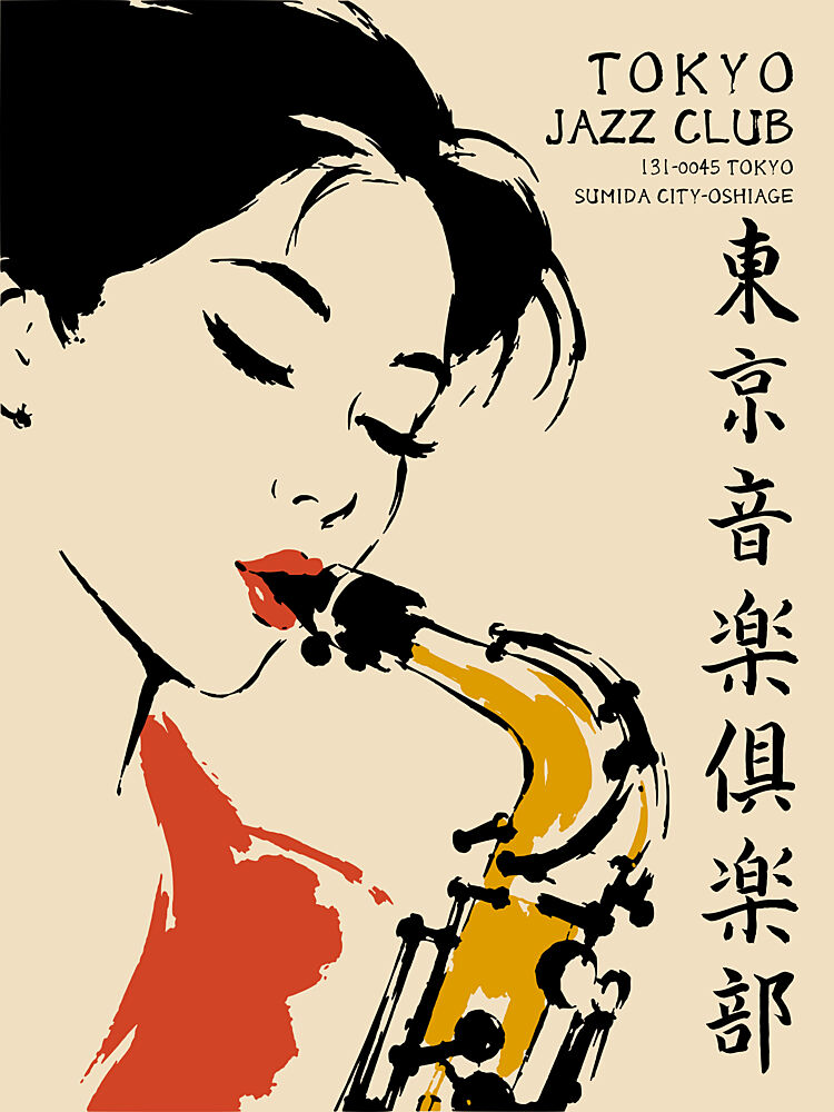 Tokyo Jazz Woman art print by Patryk Krygowski for $57.95 CAD