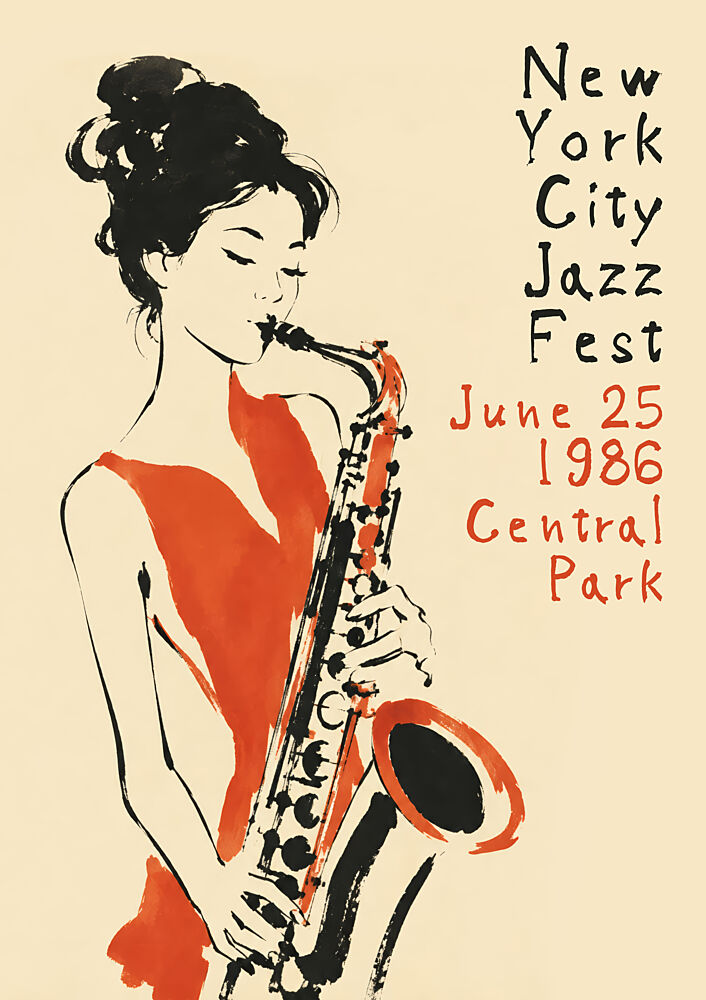 New York Jazz Fest 1986 art print by Patryk Krygowski for $57.95 CAD