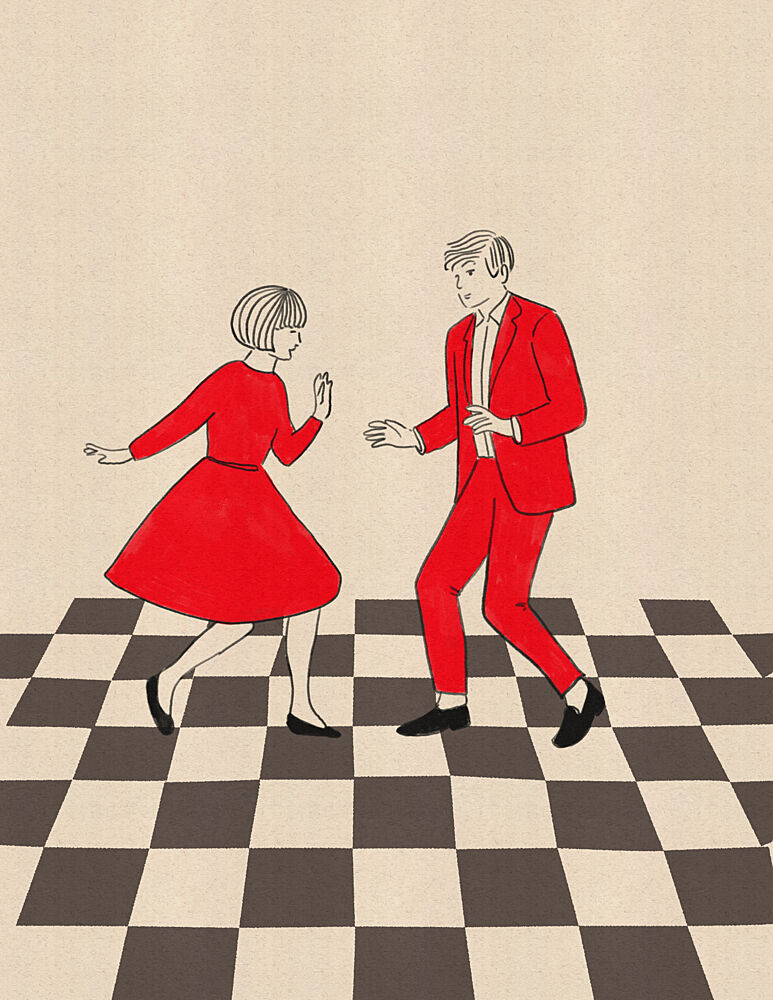 Retro Dance Party art print by Nicholas for $57.95 CAD