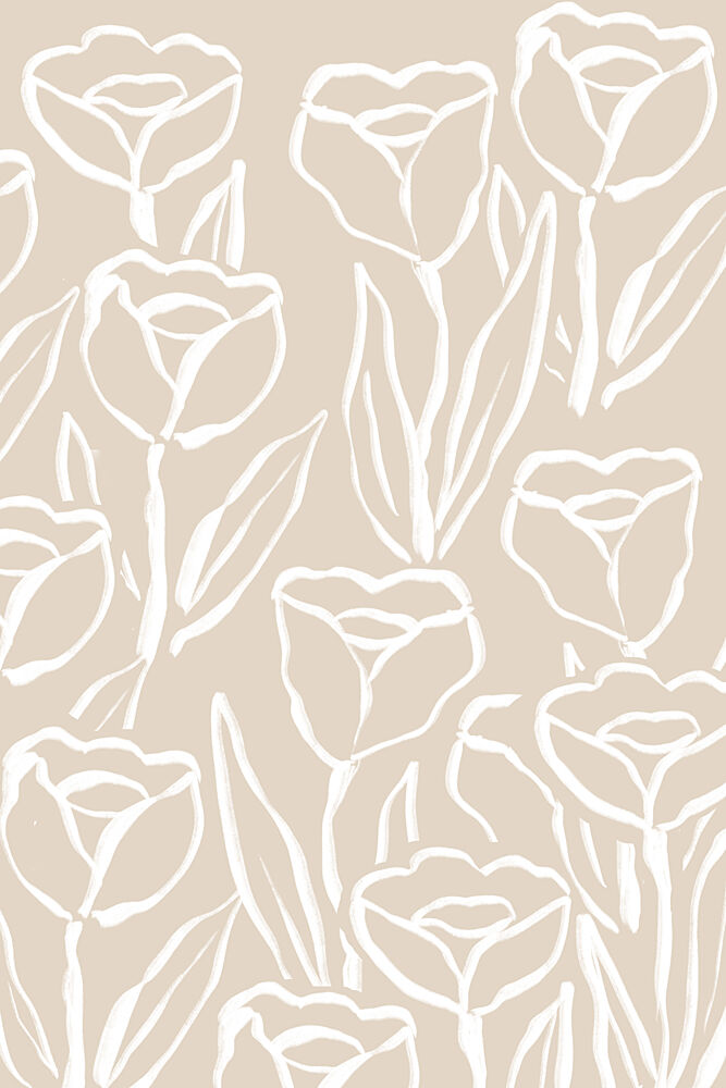 Gentle Tulip Pattern art print by Melloi Art Prints for $57.95 CAD