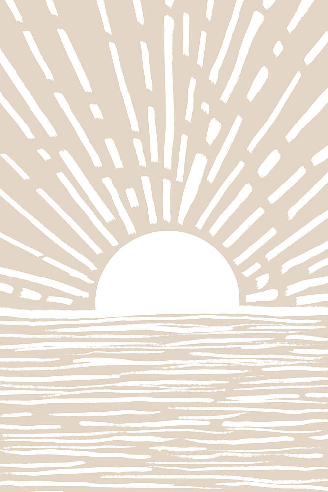 Minimalist Sunrise Horizon art print by Melloi Art Prints for $57.95 CAD