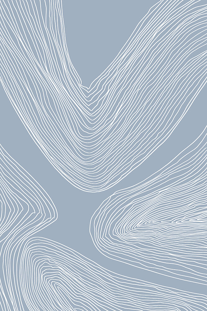 Blue Grey Wavy Lines art print by Melloi Art Prints for $57.95 CAD