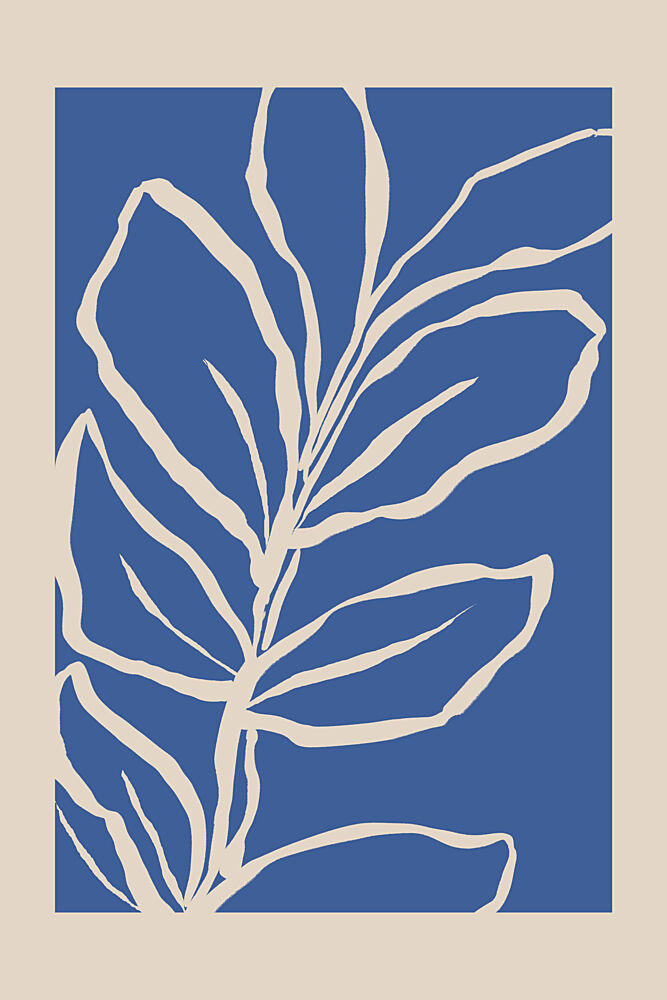 Abstract Blue Plant art print by Melloi Art Prints for $57.95 CAD