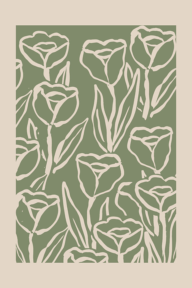Soft Green Tulips art print by Melloi Art Prints for $57.95 CAD
