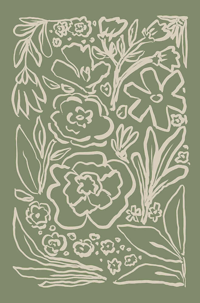 Green Organic Blooms art print by Melloi Art Prints for $57.95 CAD