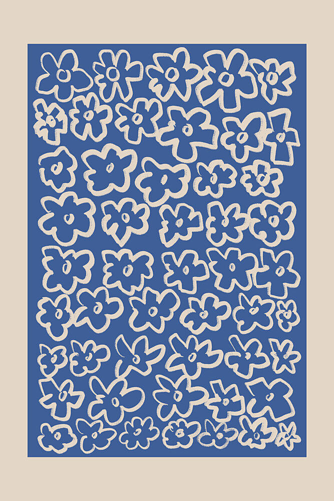 Whimsical Flower Pattern art print by Melloi Art Prints for $57.95 CAD