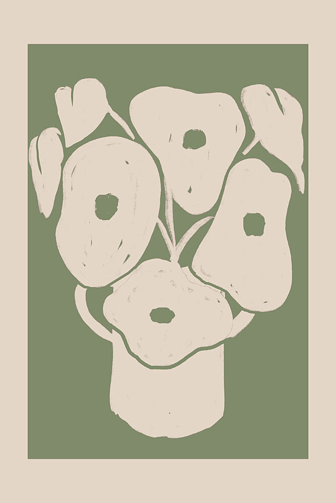 Sage Green Flowers art print by Melloi Art Prints for $57.95 CAD