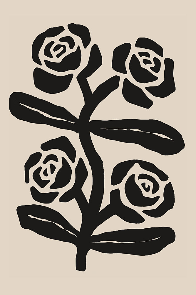 Elegant Black Roses art print by Melloi Art Prints for $57.95 CAD