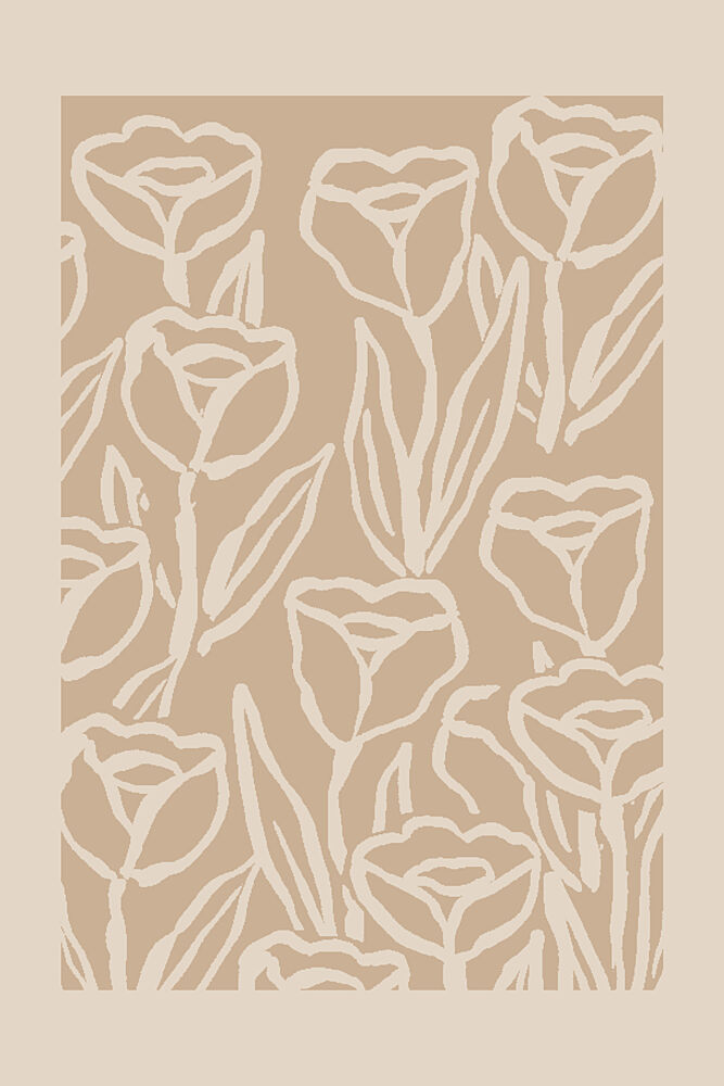 Minimalist Tulip Pattern art print by Melloi Art Prints for $57.95 CAD