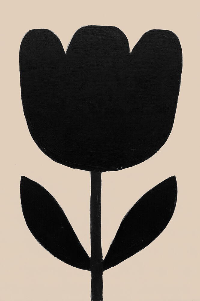 Black Tulip Silhouette art print by Melloi Art Prints for $57.95 CAD