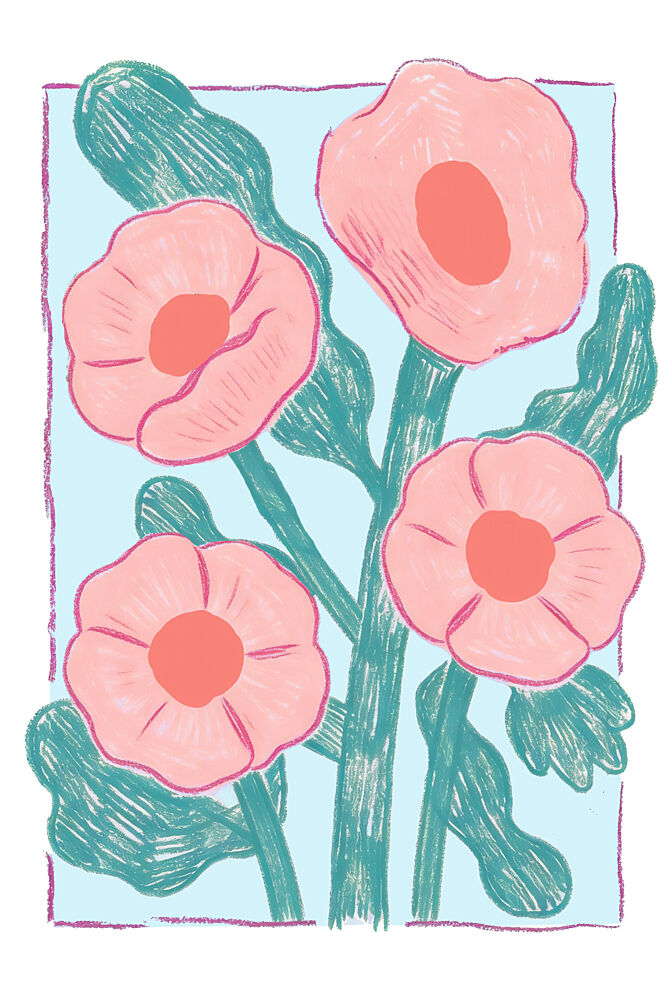 Pink Garden Blooms art print by Melloi Art Prints for $57.95 CAD