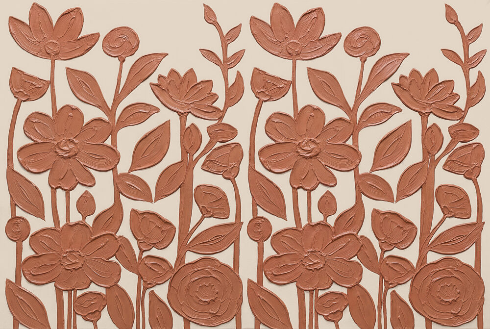 Terracotta Floral Pattern art print by Melloi Art Prints for $57.95 CAD