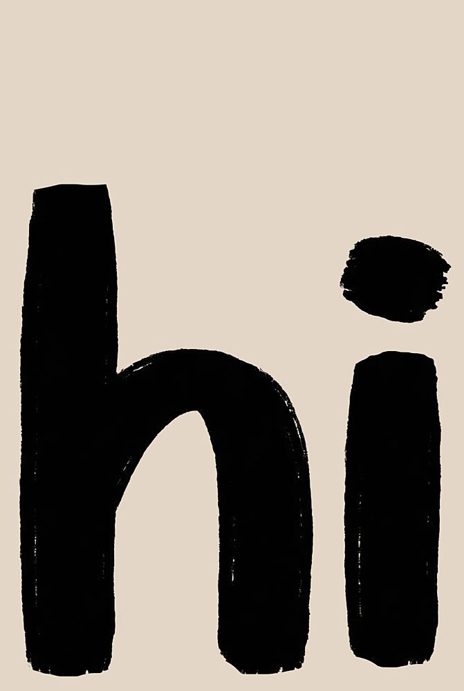 Friendly Hi Word art print by Melloi Art Prints for $57.95 CAD